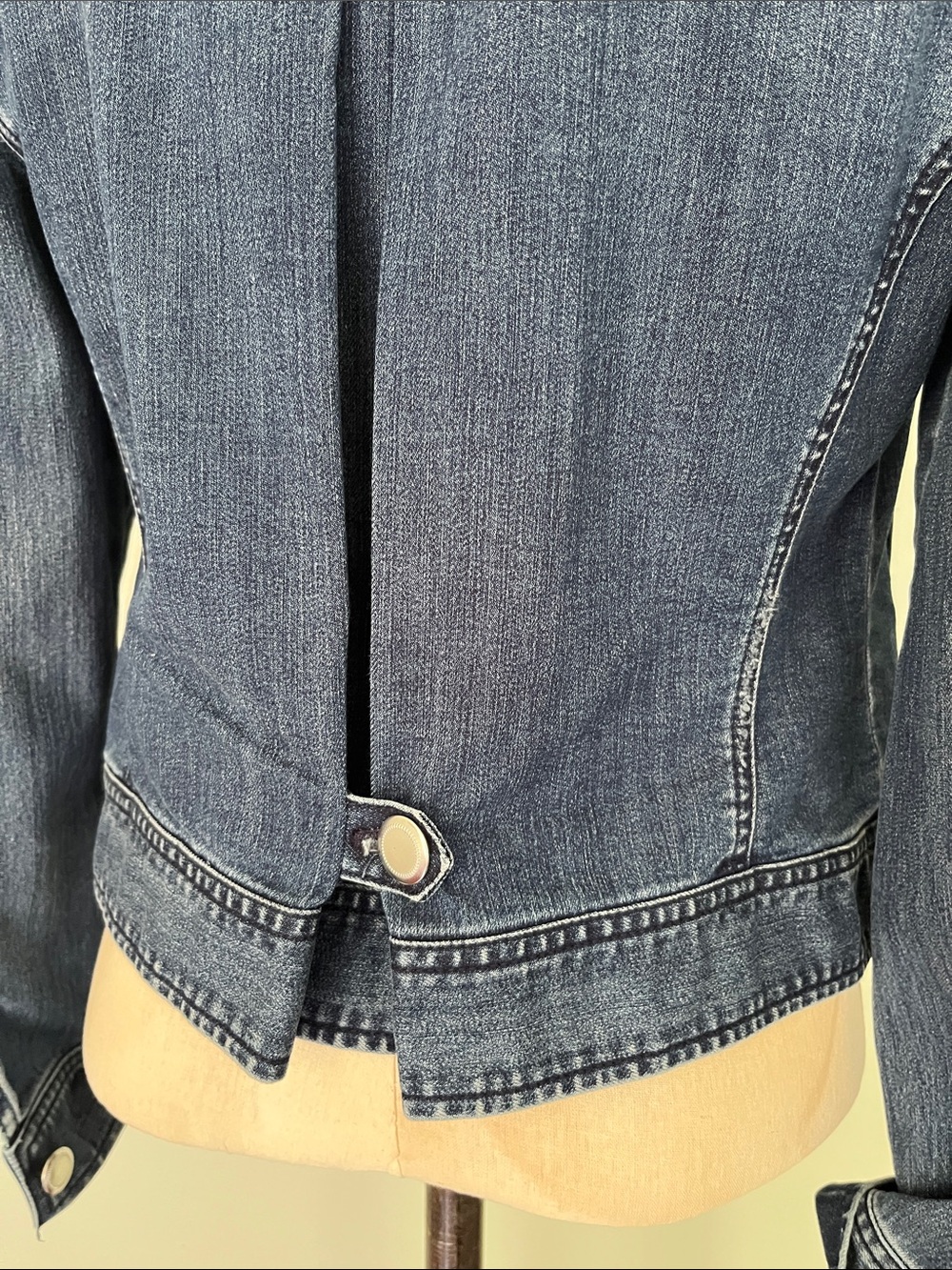 Classic Dark Blue Denim Jacket - Women's - Picture 4 of 8